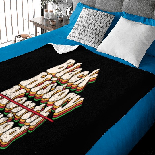 Black History Month Period African American Pride Baby Blankets