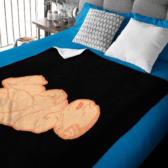 Newborn baby white skin color Baby Blankets