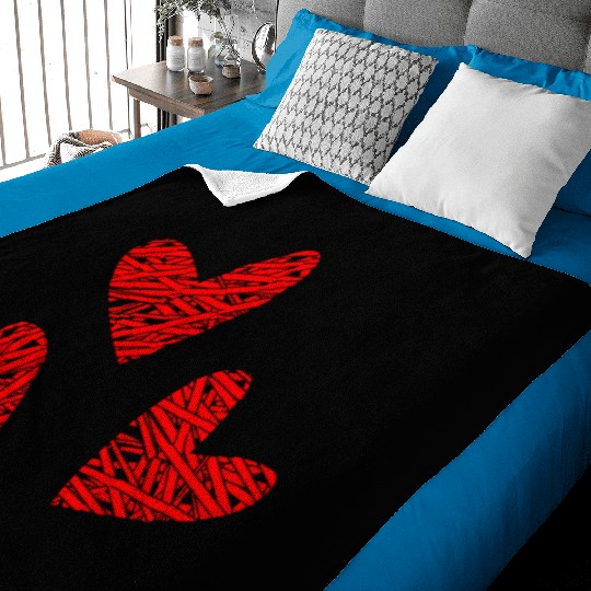 HEART. HEARTS. LOVE. VALENTINE'S DAY. I LOVE YOU. Baby Blankets