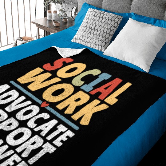 Political Science Social Works LCSW Social Worker Baby Blankets