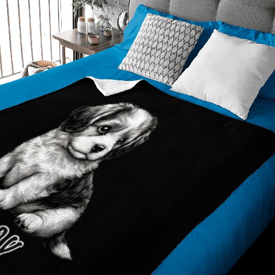 Fluffy Terrier Puppy Baby Blankets