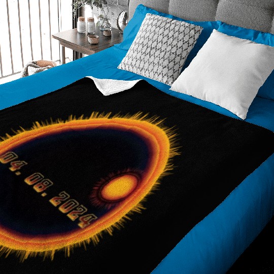 April 08 2024 Solar Eclipse - Science Baby Blankets