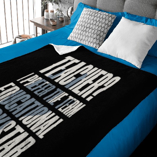 Funny Music Teacher - Educational Rockstar Baby Blankets