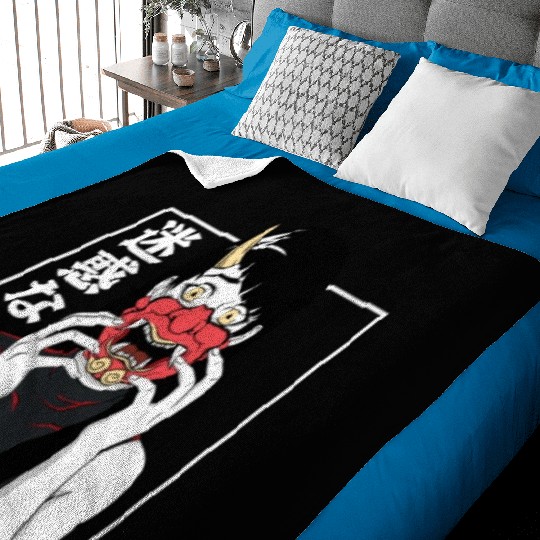 Japanese Anime girl demon Devil Oni harajuku Baby Blankets