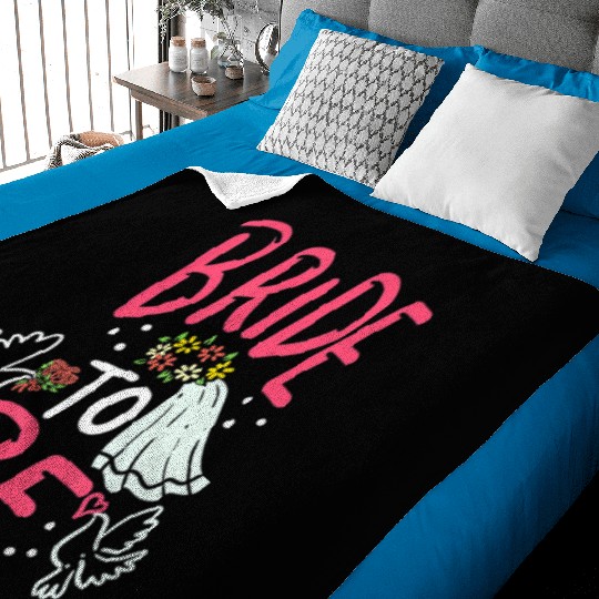 Bride To Be Engagement Marriage Bachelorette Party Baby Blankets
