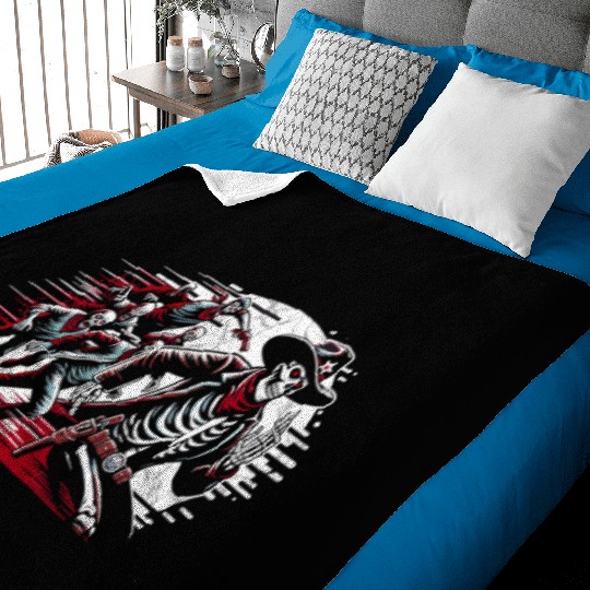 Cowboy Barn Bull Rider Rodeo Country Western Gift Baby Blankets