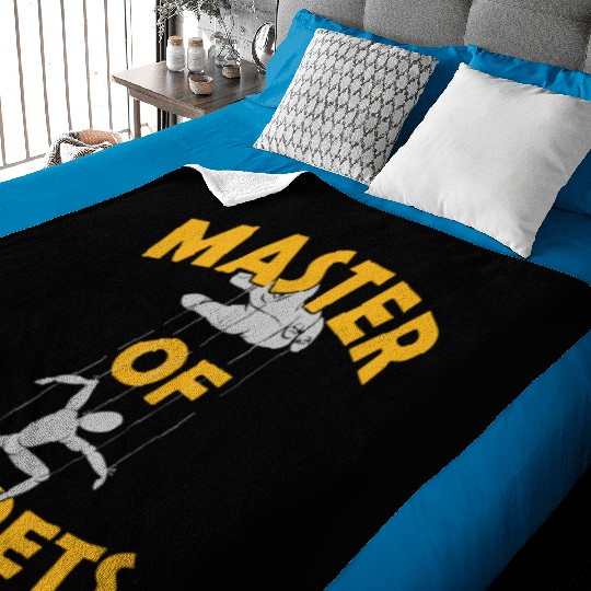 Master of Puppets Shadow Play Ventriloquist Baby Blankets