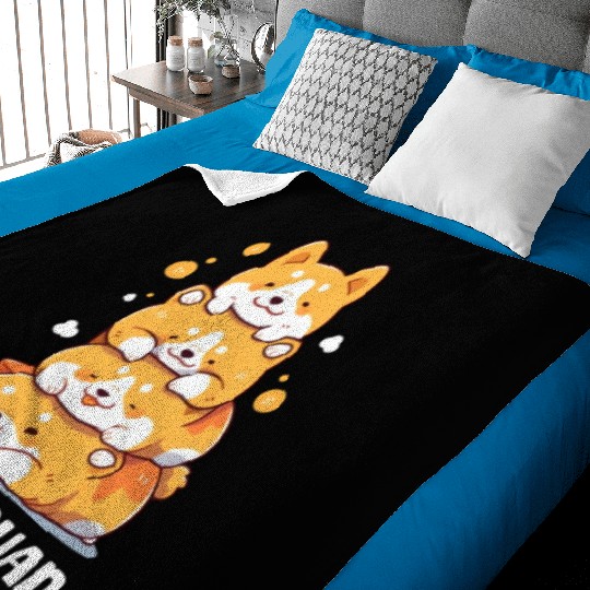 Corgi Mom Dad Corgi Squad Baby Blankets