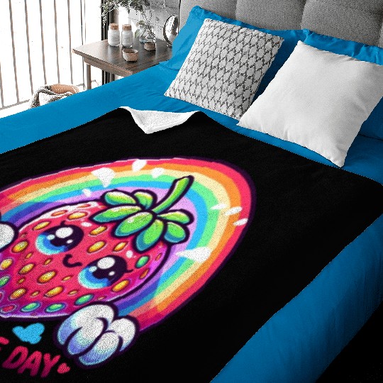 Cute Strawberry, Strawberry Lover, Rainbow Berry Baby Blankets