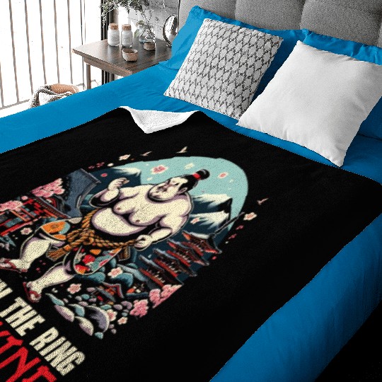 Sumo Wrestler Japanese Wrestling Sumo Wrestling Baby Blankets