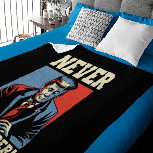 Trump Never Surrender Mug Shot Baby Blankets