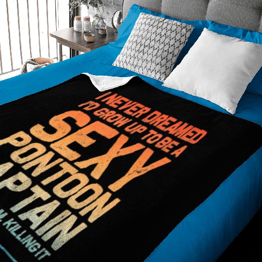 Sexy Pontoon Captain Baby Blankets