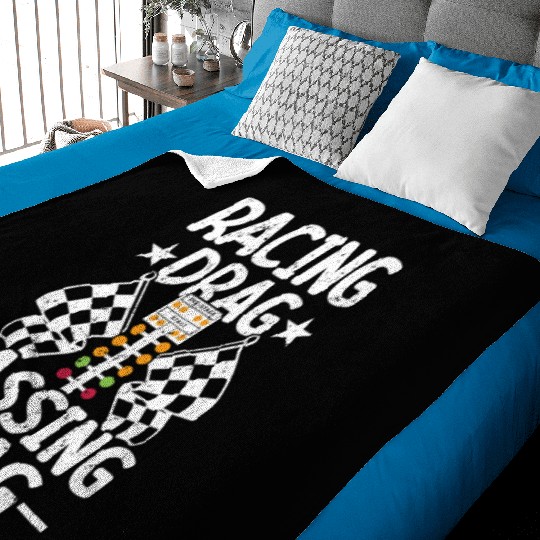 Racing drag passing Flag Drag Racing Baby Blankets