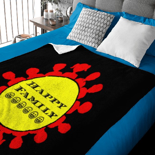 Happy family Baby Blankets