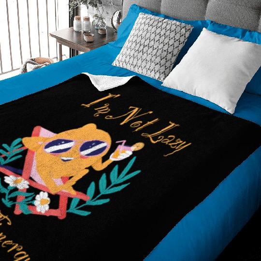 I M Not Lazy I Save Energy Lemon Faul Funny Baby Blankets