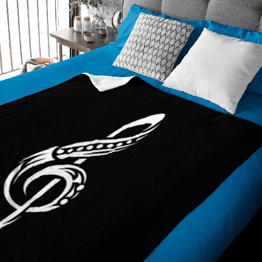 Clef Cool Tattoo Music Tribal Style Baby Blankets