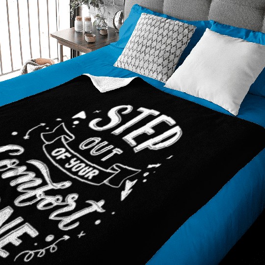 Black White Modern Typography Baby Blankets