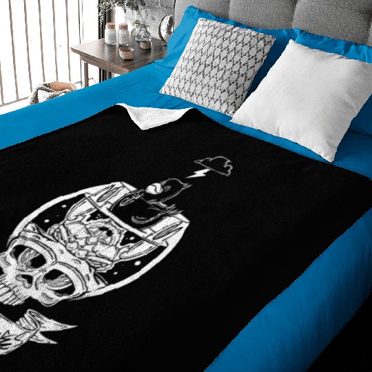 Skull Bowl Duck Crab Skin And Bones Baby Blankets