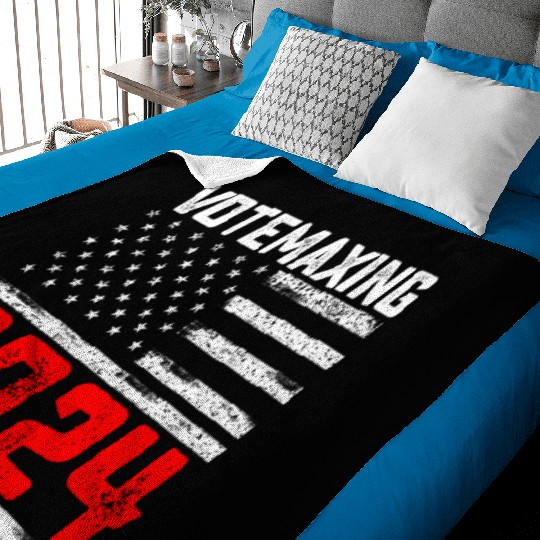 VoteMaxing 2024 Trump Presidential Election Baby Blankets