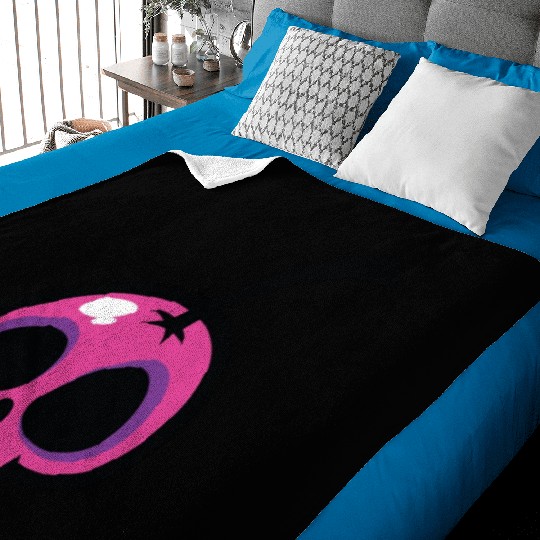 Pink Cherry Skull Baby Blankets