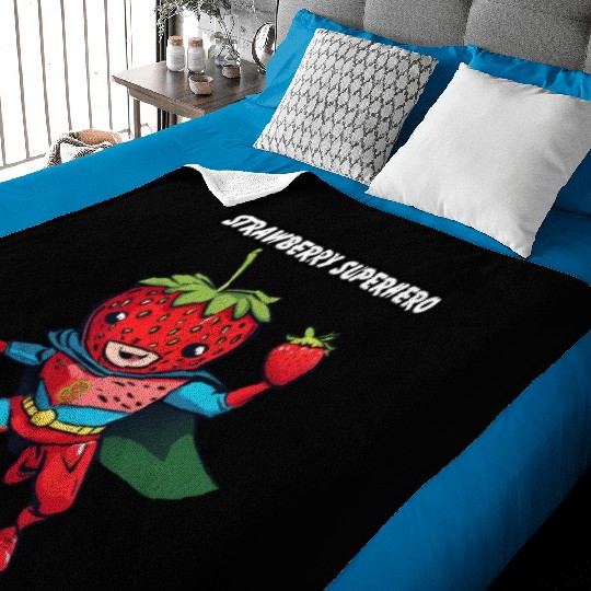 Strawberry Superhero Baby Blankets