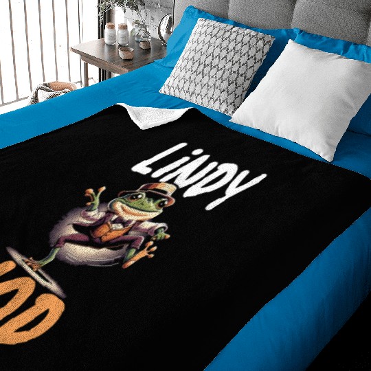 Lindy Hop Dancer Swinging Dancing Swing Dance Baby Blankets