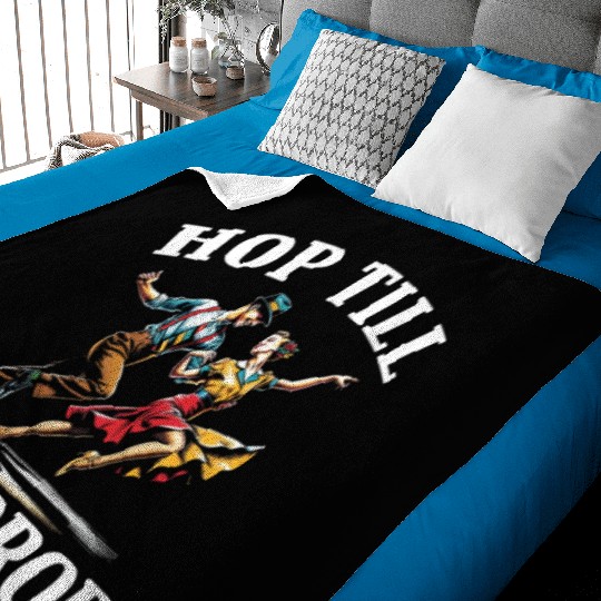 Lindy Hop Dancer Swinging Dancing Swing Dance Baby Blankets