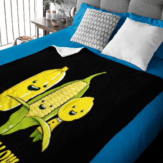 Banana, Corn & Lemon: The Yellow Trio Baby Blankets