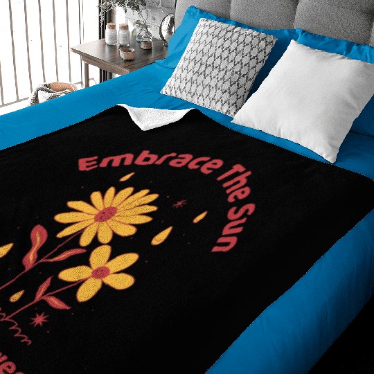 embrace the sun plant sunflowers Baby Blankets