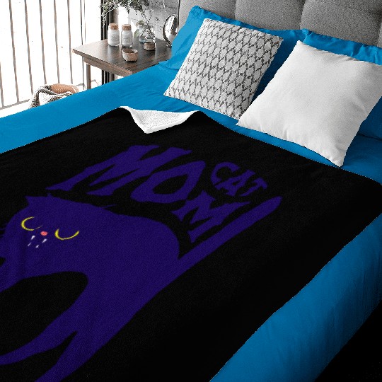 Cat Mom Baby Blankets