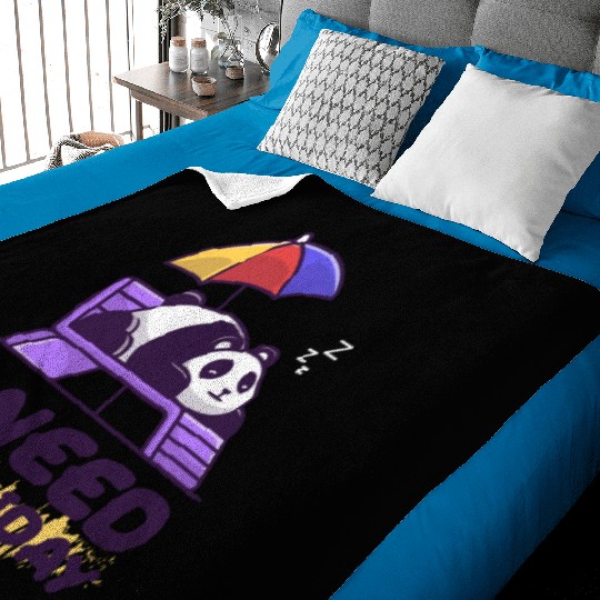 Relaxing Panda Beach Holiday Baby Blankets - Escape