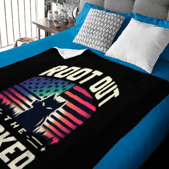 ROOT OUT THE WICKED PROVERBS 2:22 2024 ELECTION Baby Blankets