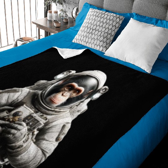Astronaut Monkey Adventure Baby Blankets
