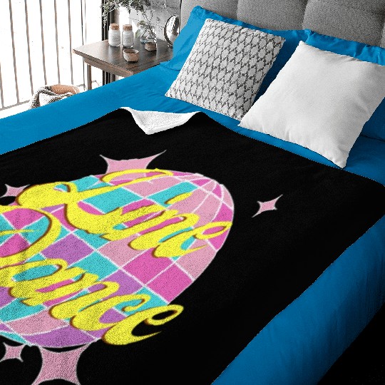 Line dance disco ball in fun neon party colors Baby Blankets