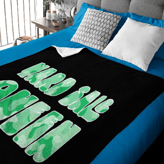 Yard Sale Queen green camo Baby Blankets