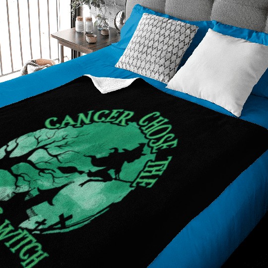 Cancer Witch Green Liver Cancer Baby Blankets