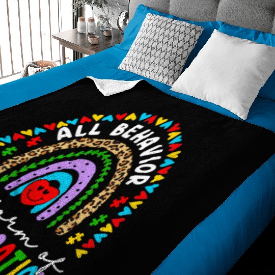 Behavior Is A Form Of Communication Sped Teacher Baby Blankets