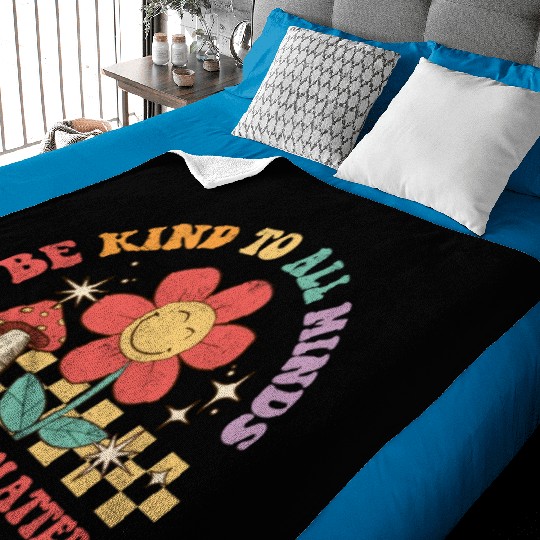Be Kinds Minds Inclusion Sped Teacher Autism Baby Blankets