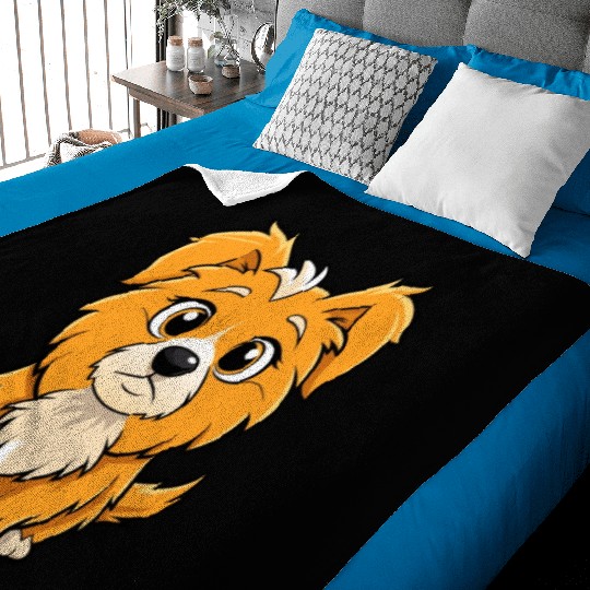 Curious Tibetan Spaniel Digital Art Baby Blankets