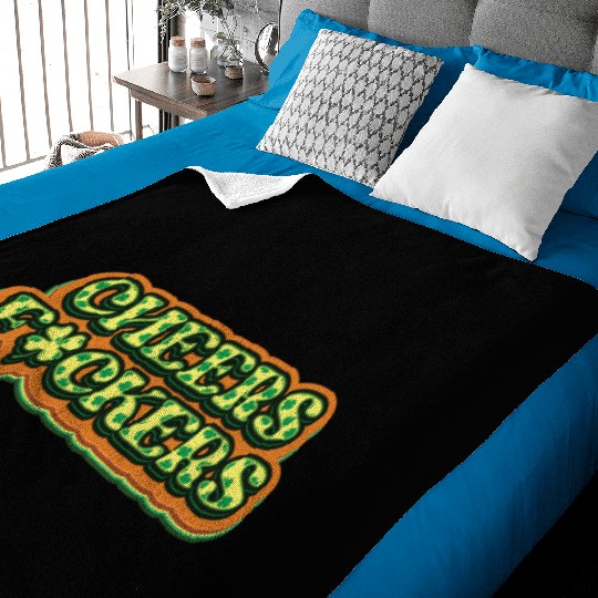 Cheers Irish Fckers -St Patricks Day Baby Blankets