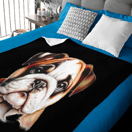 Bulldog Puppy Classic Baby Blankets