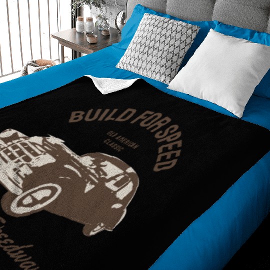 Build for speed, classic speedway Baby Blankets