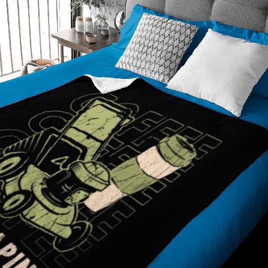 Landscaper Coffee Before Lawn Mowing Coffee Lover Baby Blankets