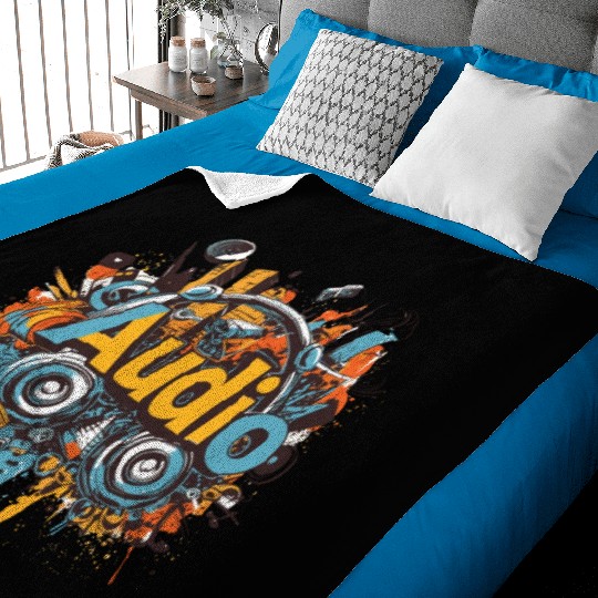 Audio Graffiti Music Lover DJ Hip Hop Culture Baby Blankets