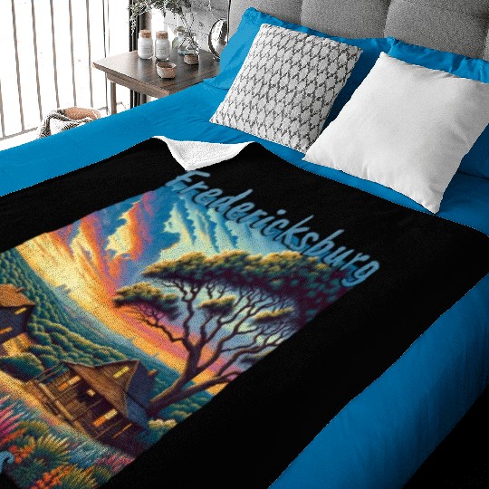 Fredericksburg TX: Sunset & German Culture Baby Blankets