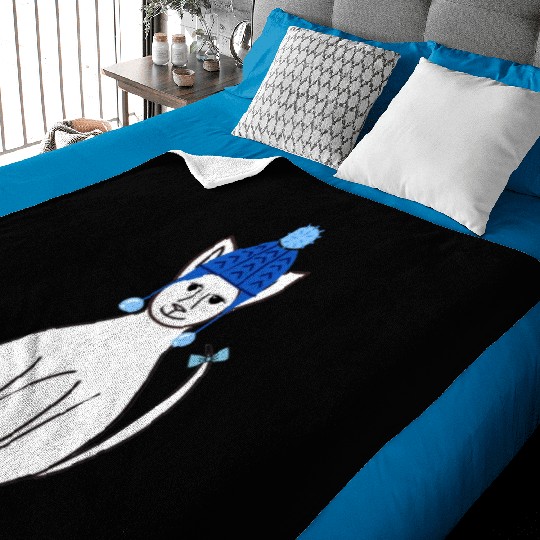 Winter cat Baby Blankets