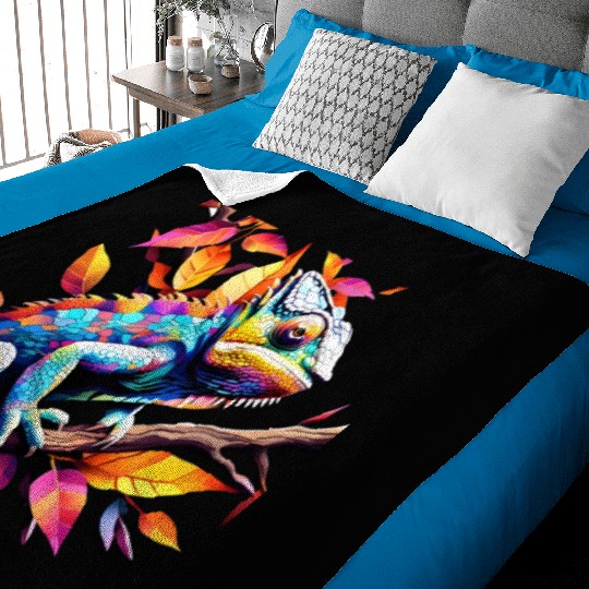 "Kaleidoscopic Chameleon Serenity" Baby Blankets