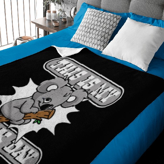 This Is My Relax Day Koalabear Eucalyptus Lover Baby Blankets