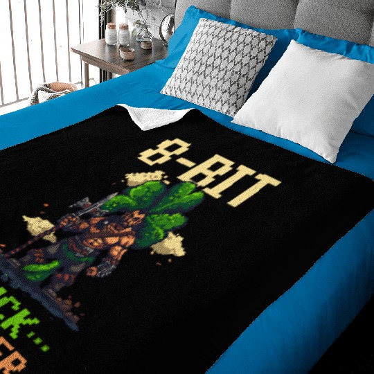 St. Patricks Day Gaming 8-Bit Luck Charmer Baby Blankets