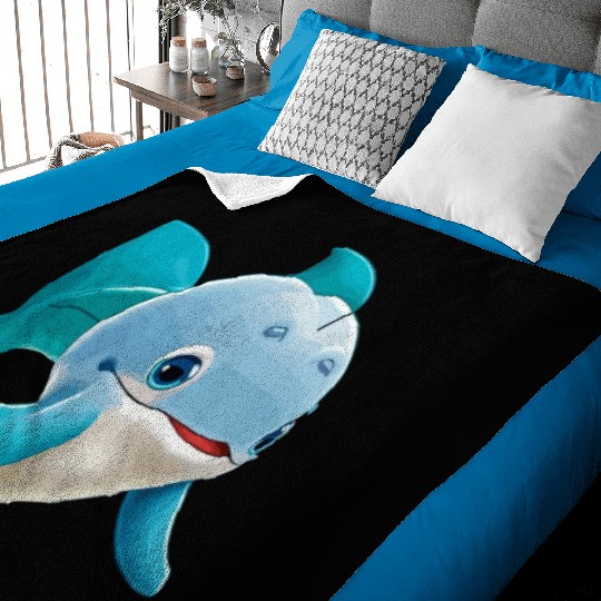 cute Dolphin cartoon Baby Blankets
